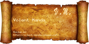 Volent Manda névjegykártya